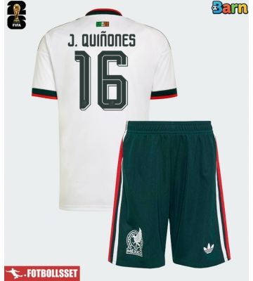 Mexiko Julian Quinones #16 Bortatröja Barn VM 2026 Kortärmad (+ Korta byxor)